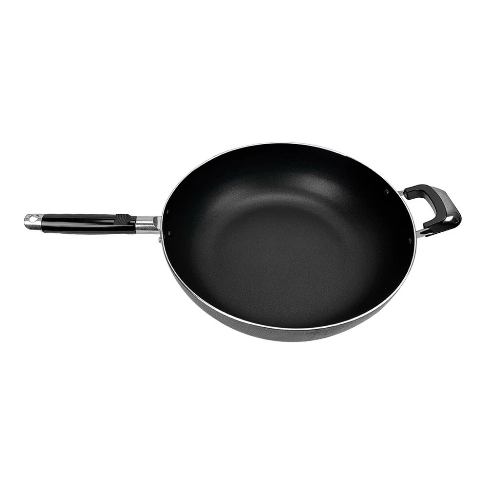12" Aluminum Nonstick Wok Frying Pan Skillet Cooking Pan Egg Pan, Side Handle