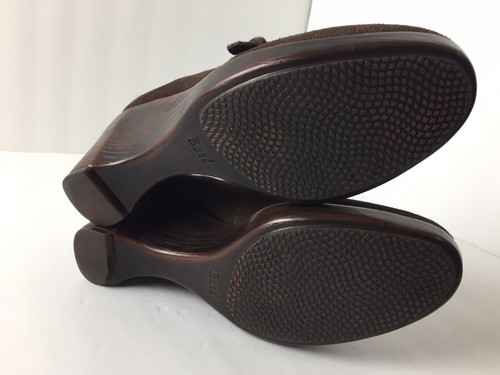 GH Bass & Co Slip On Wedge Heel Brown Suede Size 8 M - Picture 5 of 6