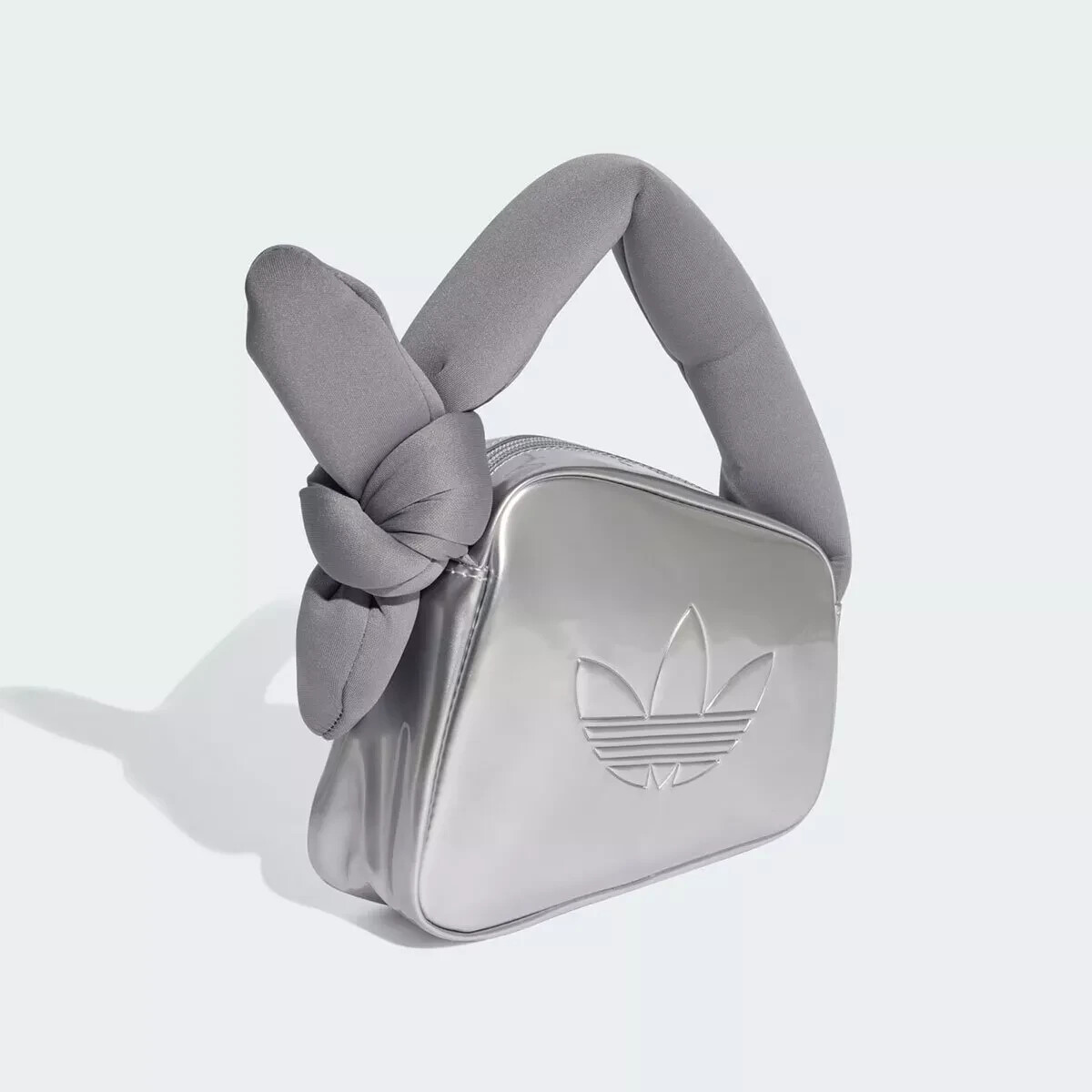New Adidas Originals MINI AIRLINER BAG JC6010 SILVER METALLIC / FAST & SAFE