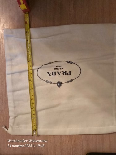 2 Prada Milano Logo Dust bag Shoe Covers White Flannel Drawstring Pouch Travel - Picture 4 of 12