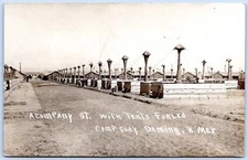 Postcard RPPC Deming NM Camp Cody A Company St Tents Furled US Army WWI R85