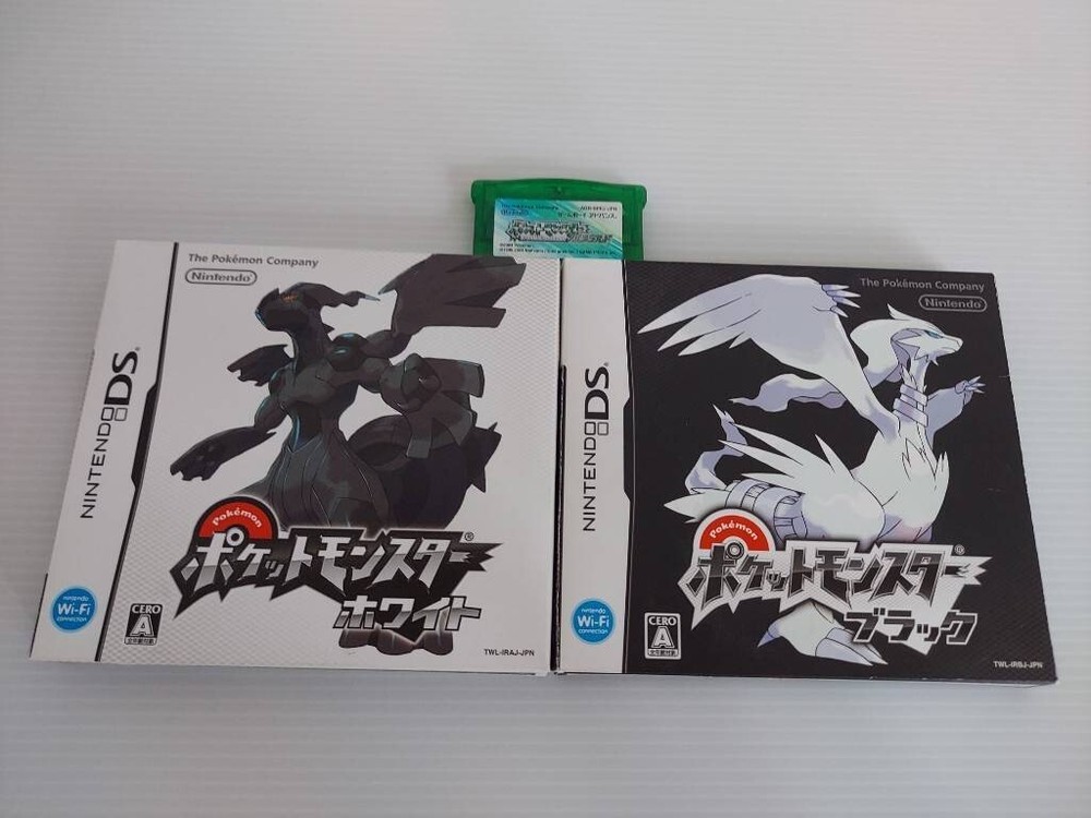 Pokemon Emerald White Black 3set Nintendo DS gameboy advance Japanese NDS GBA