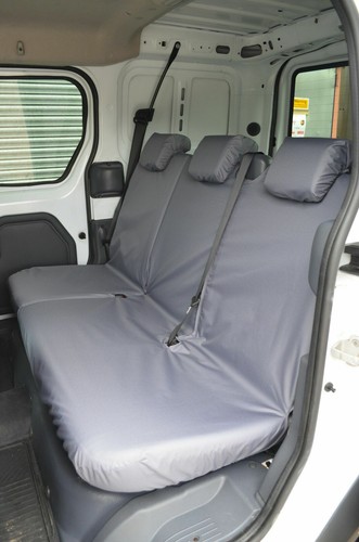Ford Transit Connect 2002-14 Double Cab Crew Van Rear Grey Tailored Seat Covers - Picture 2 of 3
