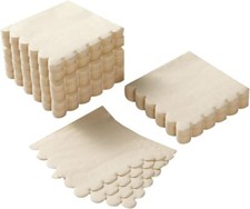 200 Pack Cocktail Napkin 2ply Scalloped Edged Dessert Napkins Folded 5 X 5 Inche