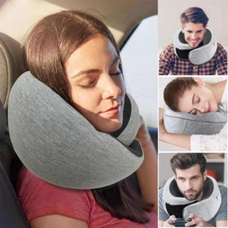 Travel Pillow Neck Head Cushion Rest Memory Support U-shaped Foam Flight Pillows
