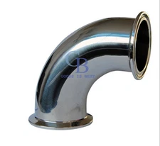 3-1/2" Stainless Steel 304 Tri Clamp OD 106mm 90° Elbow Pipe Fitting