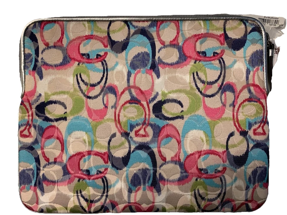 Coach Poppy Ikat Universal Sleeve Zip Around iPad, computer Cover Case 61963 NWT - Image 2 of 4