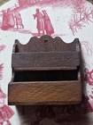 Dollhouse Miniature Wood Hanging Wall Candle Box Letter Holder Rack  — photo 6