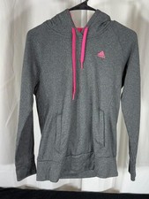 Adidas Ultimate Hoodie Gray Pink Pullover Sweatshirt Size S 179