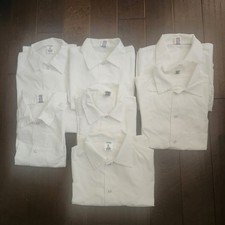 Lot 7 Chef Trends White Chef Shirts Snap Front Kitchen Uniform Size S READ