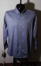 RALPH LAUREN Blue Long Sleeve "Blake" Shirt Men's Size L