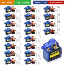 20 Pcs SG90 9G Micro Servo Motor Kit Metal Gear for Arduino Projects, RC Robo...