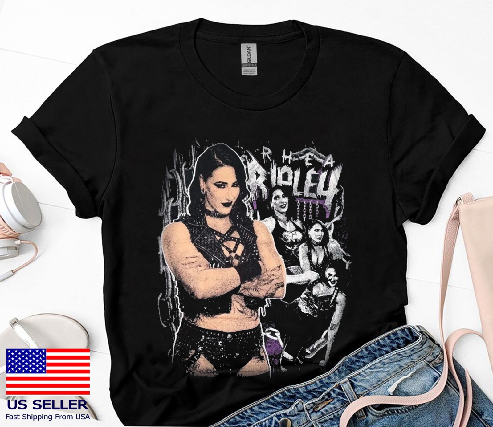 NEW!!! Rhea Ripley Grunge T-Shirt, Fan Gift