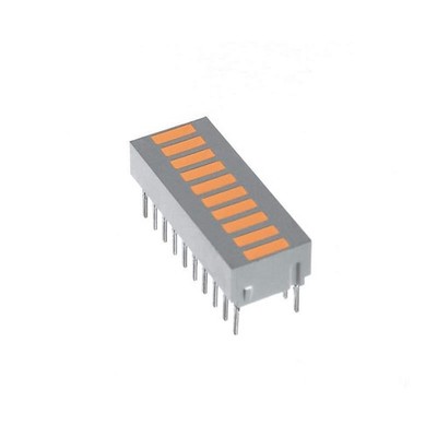 AVAGO HDSP-4840 LED-Balkenanzeige, 10 Elemente 5,08x1,52mm, gelb (orange)