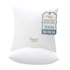 Ashler Outdoor Pillows 18 X 18 Pack of Water-Resistant Pillow 18x18 Inch 2