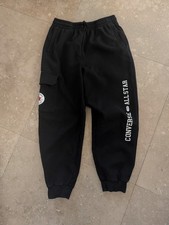 Converse All Star Youth Black Jogger Pants XL Drawstring Pockets Elastic Waist