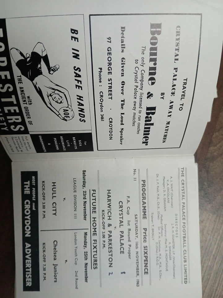 Job Lot Crystal Palace Football Programmes 1963 to 1967 x 80 Christmas ? - Image 4 of 4