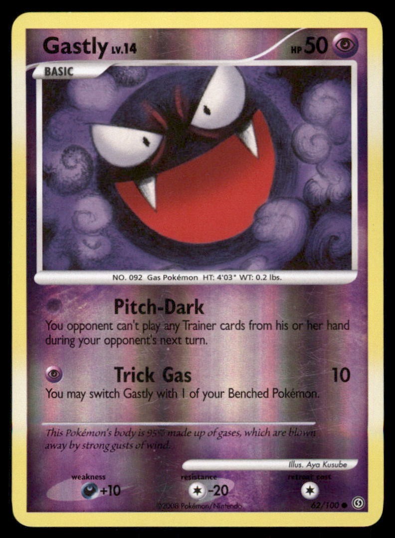 Gastly Stormfront #62/100 Reverse Holo Pokemon Card