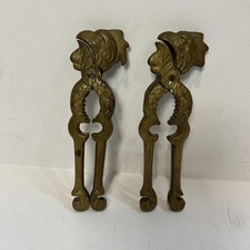 Vintage Solid Brass Set Of 2 Chicken/Rooster Nut Cracker/Bottle Opener  6" Long