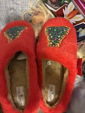 Simply Southern Red W Christmas Tree Bedroom Slippers Size Xl-xxl W Tags