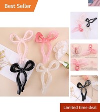 4 Pcs Bow Hair Clips Elegant Hair Claw Butterfly Hair Accessories for Girls N...