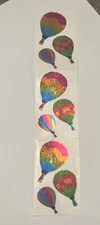 Vintage RARE Hambly Foil Hot Air Balloon Stickers Strip