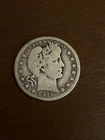 1916 P Barber Quarter VG