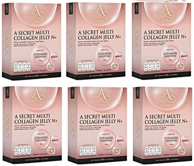 6 X A Secret Multi Collagen JELLY N+ Supplement Anti-aging Anti- oxidant