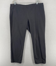EILEEN FISHER Pants XL Organic Cotton Stretch Terry Cropped Straight Gray