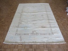 9 x 12'3 Hand Knotted Beige Modern Oushak Oriental Rug G16945