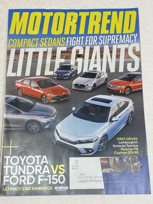 Motor Trend Magazine Cars June 2022 Compact Sedans Toyota Tundra Ford vs F-150