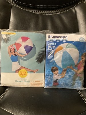 Bluescape And Sun Squad 25'' Inflatable Jumbo Beach Balls. 2 Feet Wide Inflated
