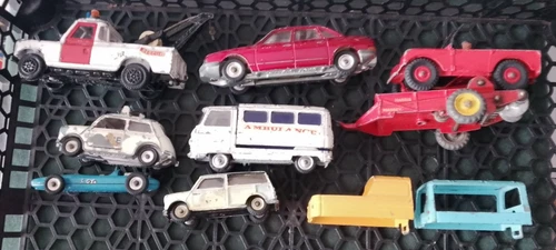 ORIGINAL VINTAGE DIECAST DINKY & CORGI TOYS JOB LOT CARS LAND ROVER TRAILER etc
