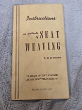 Vintage Pamphlet  In Methods of Seat Weaving  by H.H. Perkins   Rare Booklet