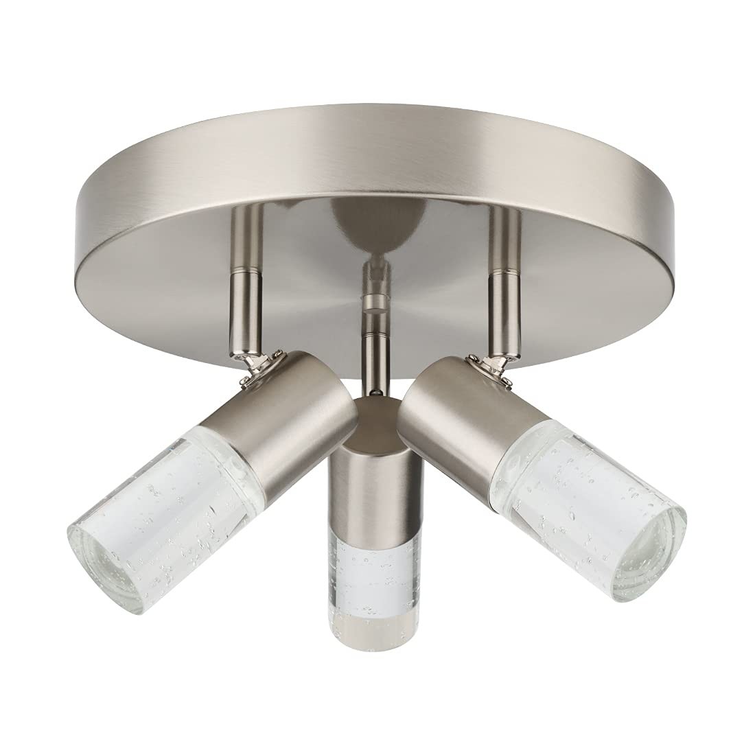 3-Light Semi Flush Mount Ceiling Fixture with Adjustable LED Heads