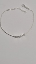 NEW SILVER PLATED HEX DAINTY ADJUSTABLE BRACELET.  GIFTWRAPPED