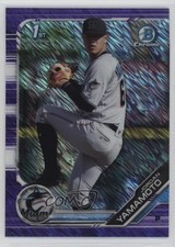 2019 Bowman Chrome Prospects Purple Shimmer Refractor Jordan Yamamoto 12i4