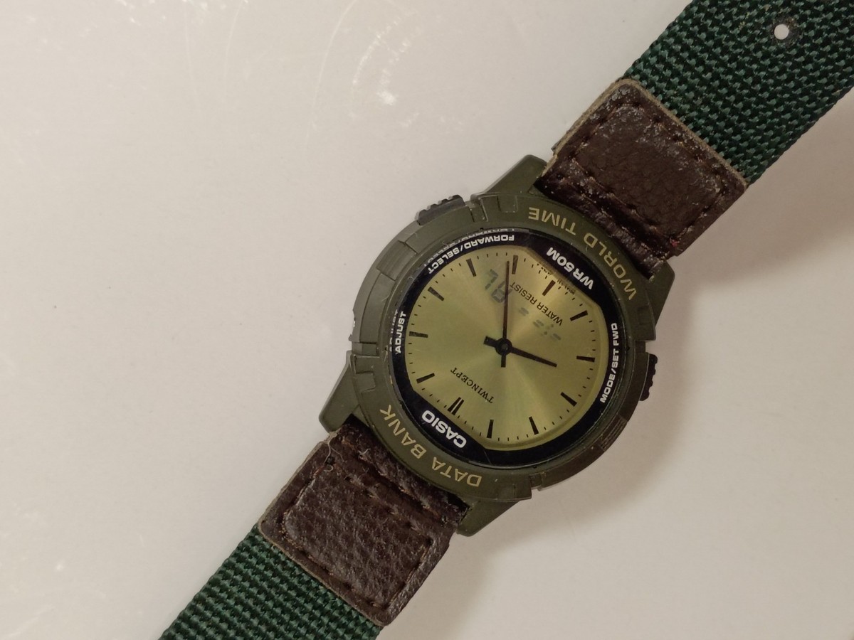 Rare Vintage Casio Twincept World Time ABX-20 Ana-Digi Men's Sport