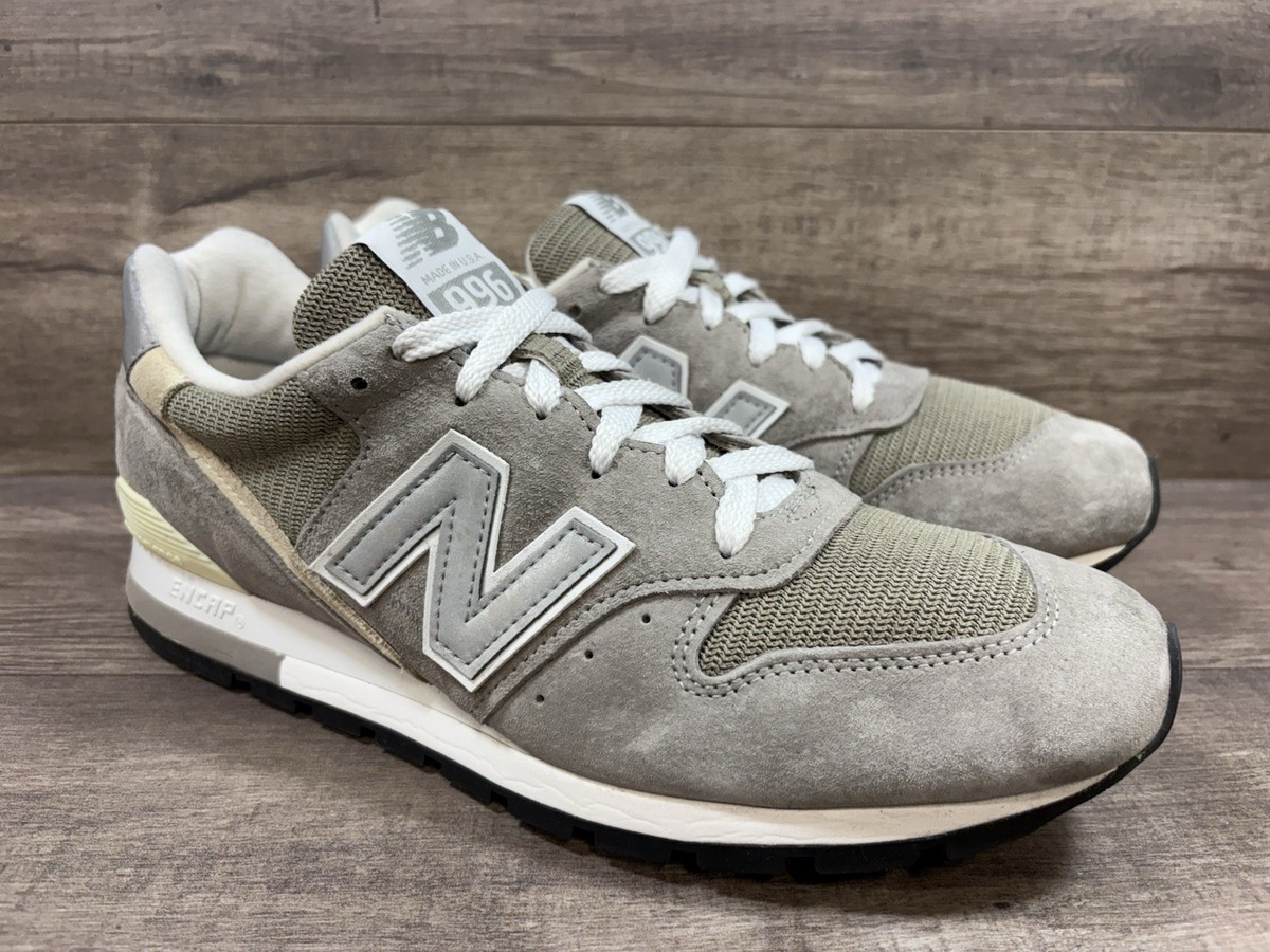 VTG New Balance 996 Made In USA Grey U996GR Gray White Suede Mens