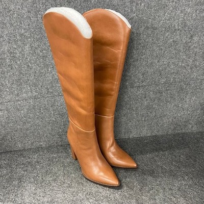 STEVE MADDEN Bixby Leather Boots Women's Size 6.5 Cognac