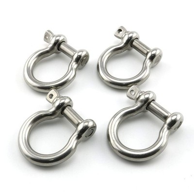 4-pcs 5/16 Inch Stainless Steel Bow Shackle Screw Pin Anchor Shackle Hardware ..