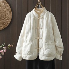 New Chinese Style Embroidered Cotton Padded Jacket Mandarin Collar Vintage Coat