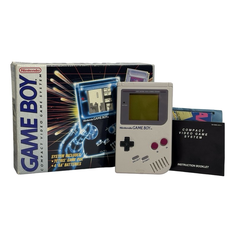 Nintendo Game Boy DMG-01 Console Boxed Manual Tested Working Good Condition