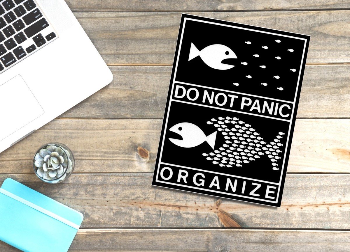 Do Not Panic Organize | Funny Sign for Home or Office | eBay