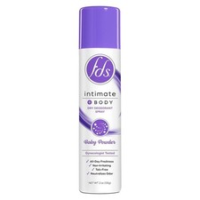 FDS Intimate Body Spray Feminine Dry Deodorant Spray Talc-free Aerosol Spray 2oz