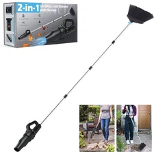 2-in-1 Cordless Leaf Blower Handheld Broom Lightweight Rechargeable Dusting Tool