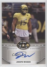 2015 Leaf US Army All-American Bowl Silver 40/50 Joseph Wicker #BA-JW2 Auto 8s6