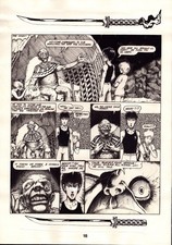 1986 Aircel Comics SAMURAI #8 page 18 Barry Blair NIGHTWYND Comic Art FREAK KING