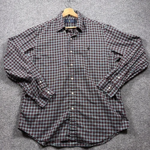 Ralph Lauren Button Down Shirt Mens Large Multicolor Plaid Long Sleeve Cotton image 2