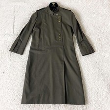 Gucci Military One Piece Khaki Gold Buttons Used Short Dress